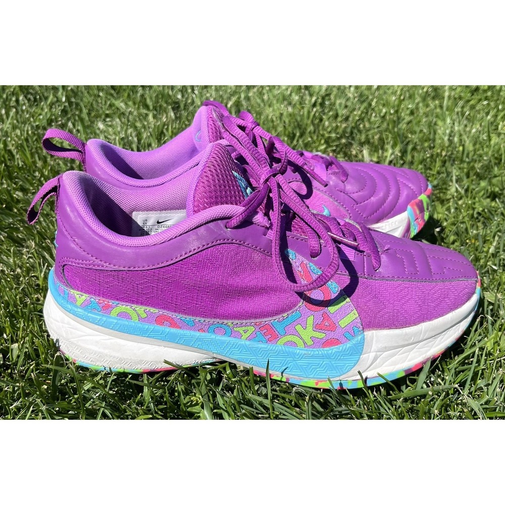 Nike Giannis Shoes Youth Size 5Y Purple Multi Basketball DZ4486-500 Sneakers - Picture 5 of 10